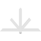 Ekena Millwork Kennewick Architectural Grade PVC Gable Bracket, 60"W x 35"H x 2"D x 4"F, 14/12 Pitch GBP060X35X0204KEN00 - alternate 3